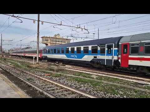 INVIO -X MILANO CENTRALE- E414- CARROZZE GIORNO 414-E402-102 LIVREA NOTTE