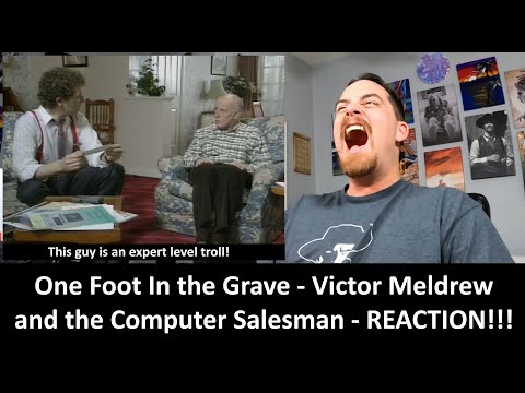 American Reacts to One Foot In The Grave - Victor Meldrew and the Computer Salesman REACTION