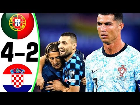 Portugal vs Croatia 4-2 - All Goals andHighlights - 2024❤️RONALDO