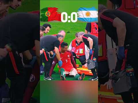 The Day Cristiano Ronaldo injury and Shocked  Messi friendly match | 🤯 #ronaldo #football #goat #cr7