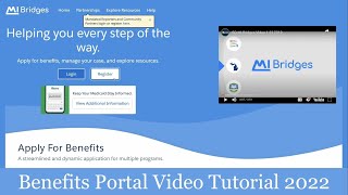 Michigan MI Bridges Online Benefits Application Instruction Video - Nov 13, 2022