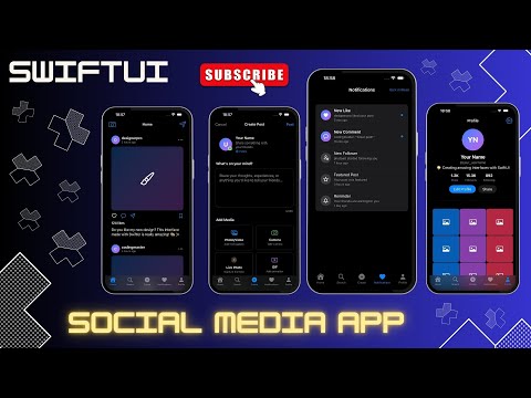 🚀 SwiftUI Social Media App   Complete Multi Screen Interface with Professional Post Creator