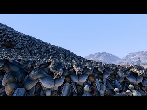 23000 Zombies VS 19000 Dragons-Mans - Ultimate Epic Battle Simulator 2 - UEBS 2