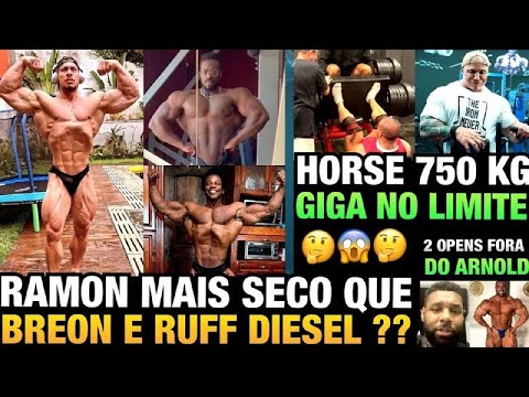 RAMON ESTÁ MAIS SECO QUE RUFF E BREON ? - HORSE 750KG NO LEG PRESS - GIGA TREINANDO PESADO E MAIS
