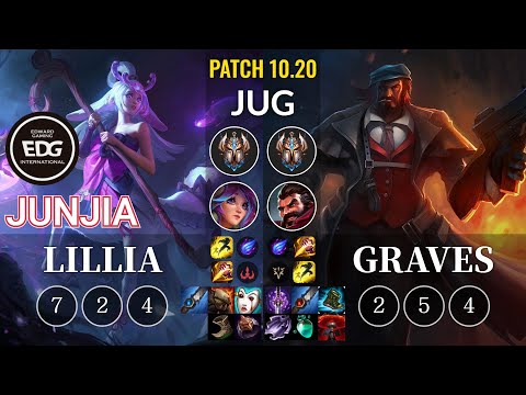 EDG JunJia Lillia vs Graves Jungle - KR Patch 10.20