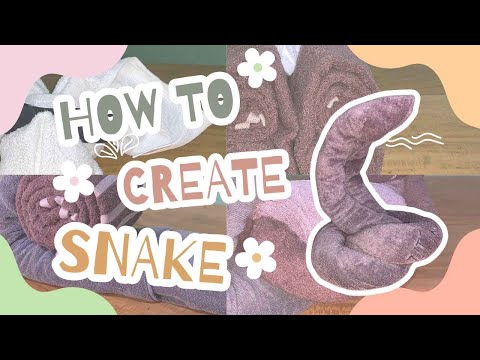 How to Make Towel Snake: Towel art | Towel animal folding