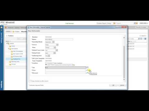 PTC Windchill 11 Custom Versioned,Modelled SubType of WTPart (Deliverable) Creation and Definition