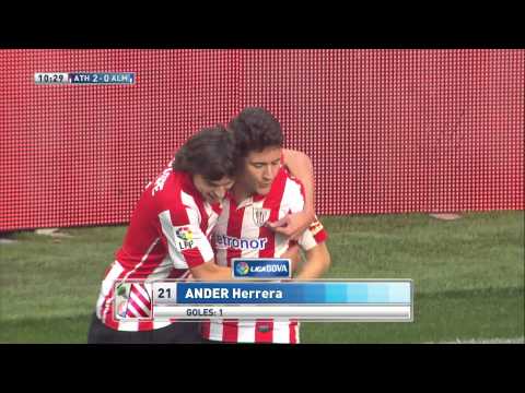 Gol de Ander Herrera (2-0) en el Athletic Club - UD Almería - HD