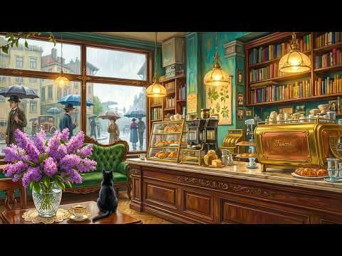 Time Stopped in the 1940s on a Rainy Day in a Coffee Shop with Classic Tunes Playing in Another Room