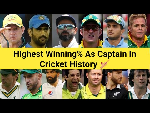 Highest Winning℅ As Captain In Cricket History 🏏 Top 25 Captain 🔥 #shorts #msdhoni #viratkohli