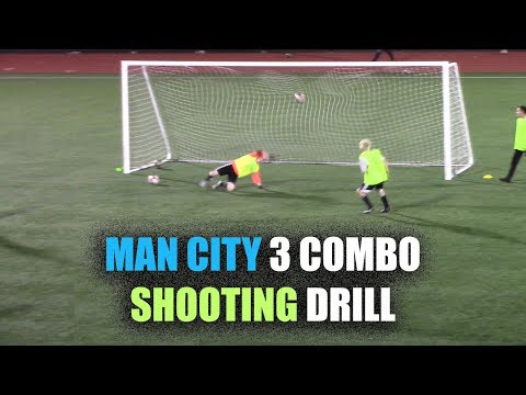 SoccerCoachTV - Man City 3 Combo Shooting Drill.