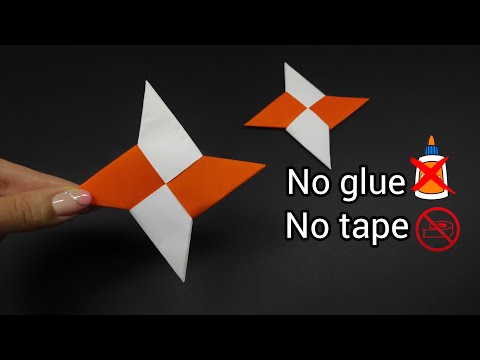 How to make a paper ninja star (shuriken) I origami ninja star without glue