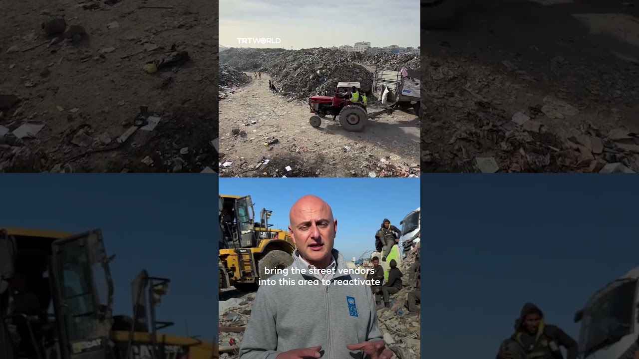 Video | Gaza Municipality begins clearing massive rubbish dump amid growing health crisis