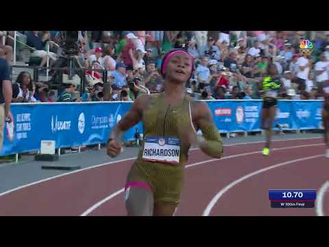 Sha'Carri Richardson qualifies for first Olympics in 100m | U.S. Olympic Track & Field Trials