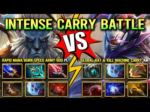 INTENSE CARRY BATTLE | RAPID MANA BURN SPEED PHANTOM LANCER VS. GLOBAL RAT & KILL MACHINE ANTI MAGE