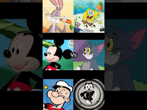 Bugs bunny vs SpongeBob vs Mickey Mouse vs Tom the cat vs Popeye vs Felix the cat