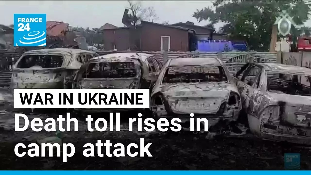 Drone attack kills 11 people including 5 children at Ukrainian holiday camp in Russian-held region