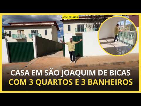 CASA COM 3 BANHEIROS, 3 QUARTOS E PRATICIDADE – SÃO JOAQUIM DE BICAS