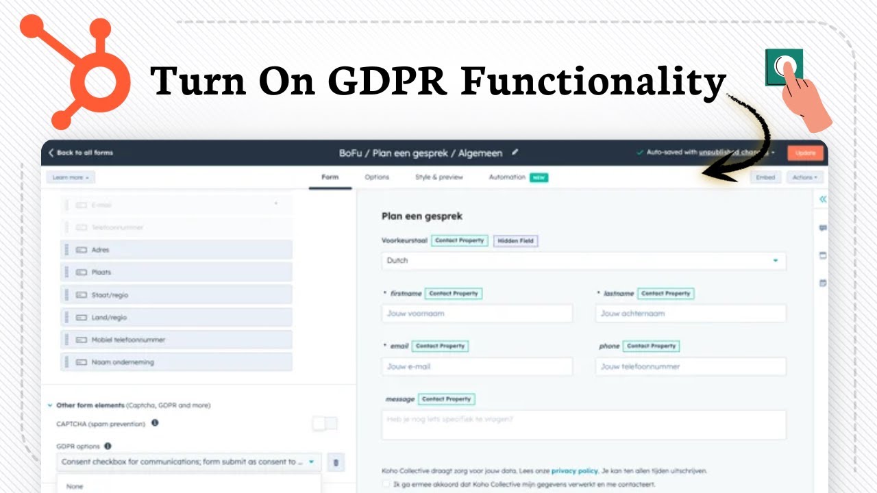 How to turn on GDPR functionality in your HubSpot account