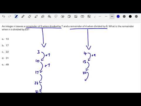 Remainder Constraints Problem (GRE)