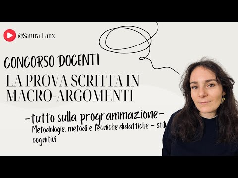 Programmazione didattica, metodologie, metodi, tecniche e stili cognitivi.