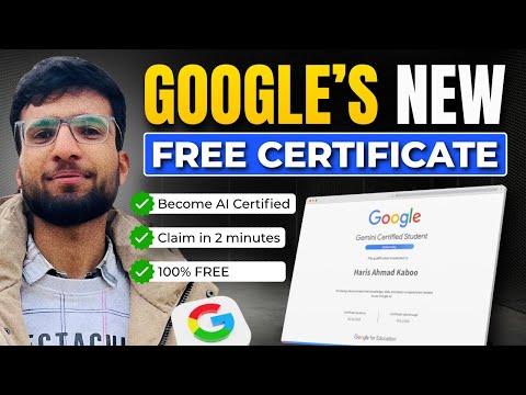 Google Launched Free Al Certificate 2025 | FREE Certification from Google in Just 2 Minutes