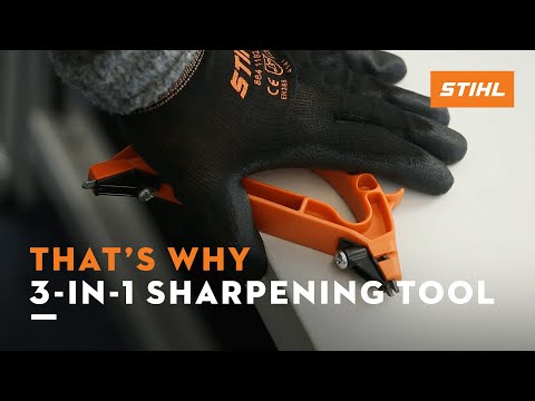 STIHL 3-in-1 sharpening tool | Sharpening axes, hatches, knives & more | That's why