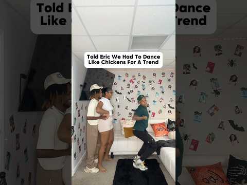 Told Eric we had to dance like chickens for a trend 🤣 #shorts #couple #brother #prank #briaanddrew