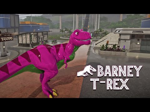 Barney T-Rex Dino Rampage in Jurassic World Game