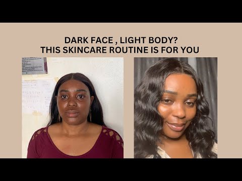 How to brighten your face if you have a darker face and a lighter body