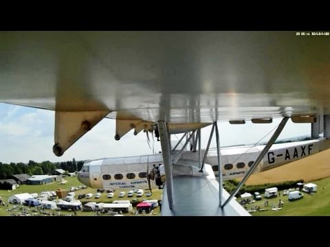 GIANT SCALE RC HANDLEY PAGE HP 42 "HELENA" ONBOARD CAMS AT WILLIS WARBIRDS MEET - 2014