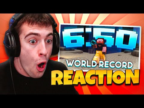 REAGISCO al NUOVO RECORD del MONDO di MINECRAFT!! 6:50