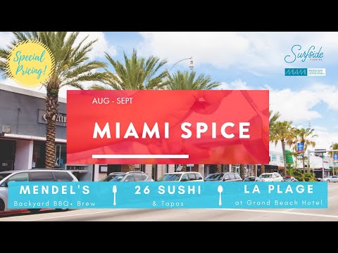Spice Up Your Life! Three Surfside Restaurants Set for Miami Spice