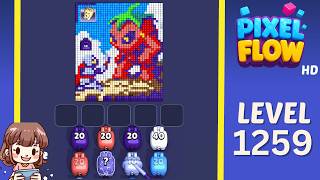 Pixel Flow Level 1259 Solution Walkthrough
