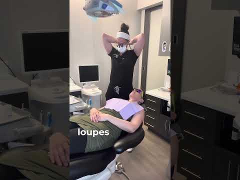 Using dental ergonomic loupes with injections #shorts