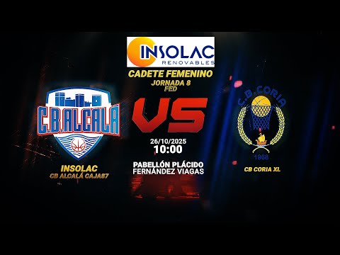 Insolac CB Alcalá Caja87 Azul - CB Coria XL -- Cadete Femenino -- Jornada 8