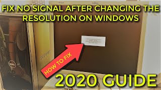 How to Fix Screen Turning Black after changing resolutions on windows desktop or laptop pc 2020 guid