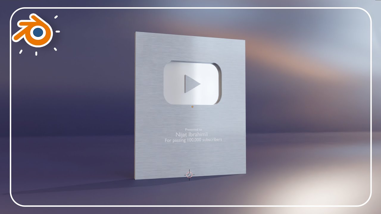 Youtube Silver Button Modeling Tutorial in Blender