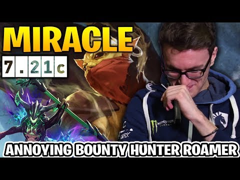Miracle MID OD 7.21c vs Annoying Bounty Hunter Roamer