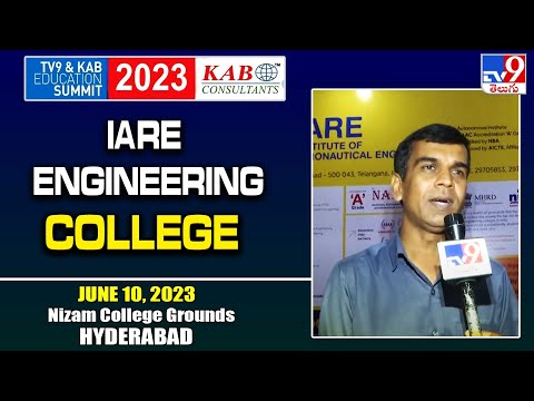 IARE Engineering College @TV9 & KAB Education Summit 2023 - TV9
