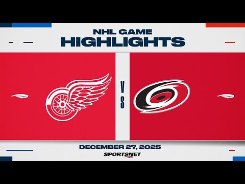 NHL Highlights | Red Wings vs. Hurricanes - December 27, 2025