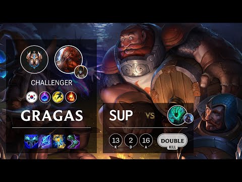 Gragas Support vs Thresh - KR Challenger Patch 11.16