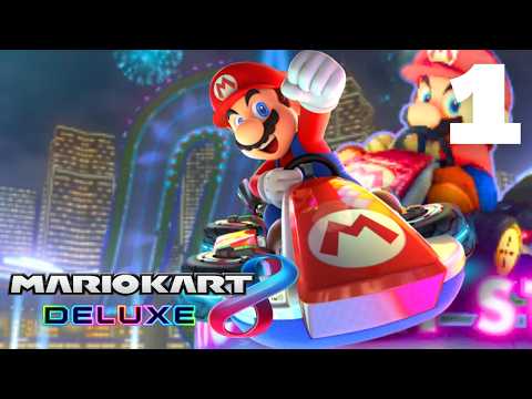 Let's Play Mario Kart 8 Deluxe Part 1 - 50cc Mushroom Cup with Mario!
