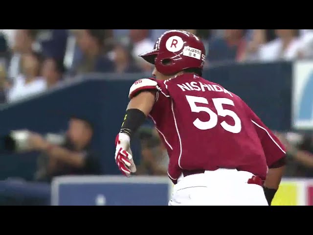 4回表 イーグルス・西田がタイムリー2塁打!! 二死走者無しから連打で得点を奪う!! 2014/7/15 Bs-E