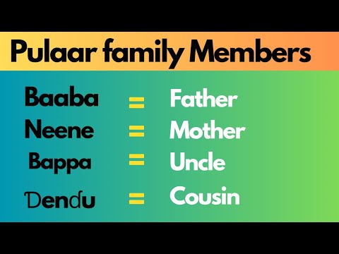 Learn Guinean Fulani: LESSON 1 - FAMILY MEMBERS