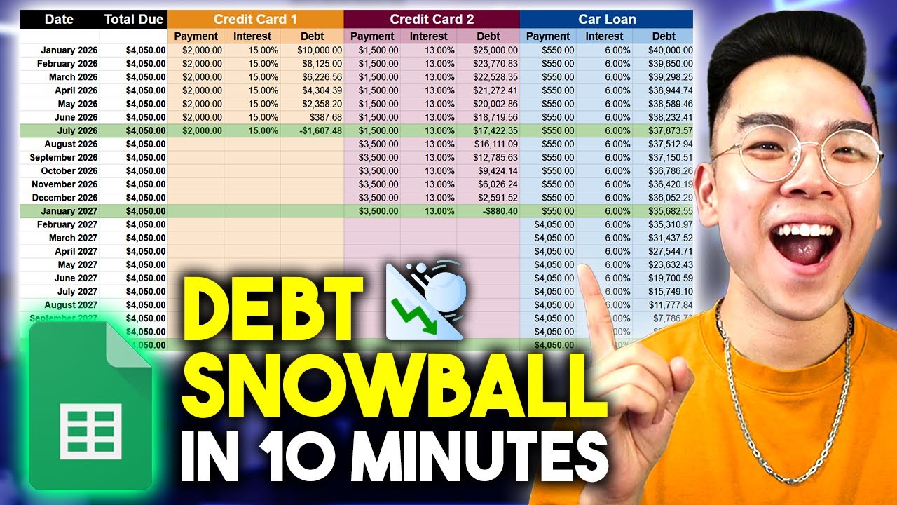How to Make a DEBT SNOWBALL Tracker in Google Sheets *EASY TUTORIAL*