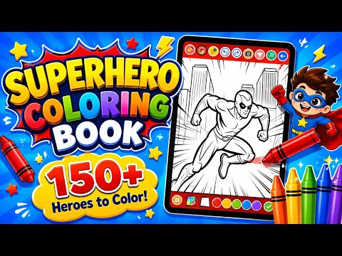 Superhero Coloring Book Game