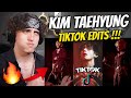 V (Kim Taehyung) TikTok Compilation (THAT TONGUE THO😳) - REACTION 🔥