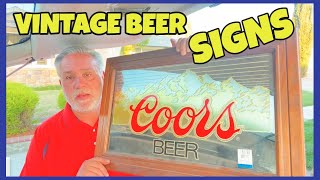 Look for these Vintage Beer Mirrors to sell on Ebay