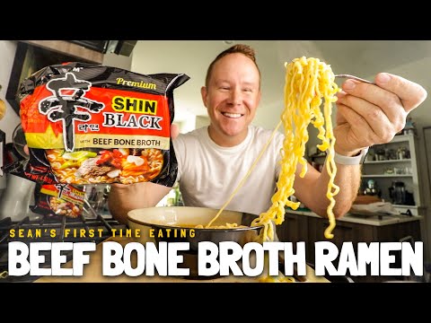 I've never had Shin Black Beef Bone Broth ramen noodles 🍜